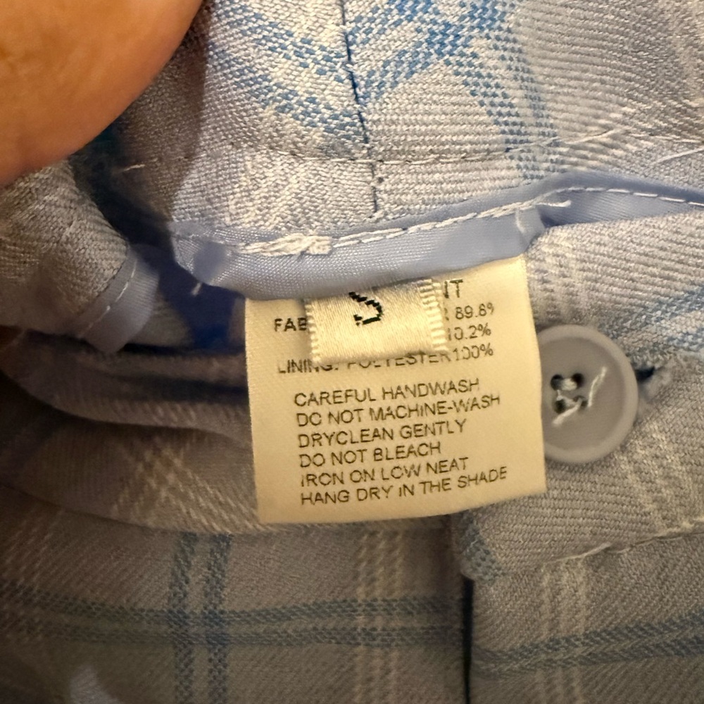 Women’s Blue Plaid Women's Suit Set Sz S - Picture 5 of 7